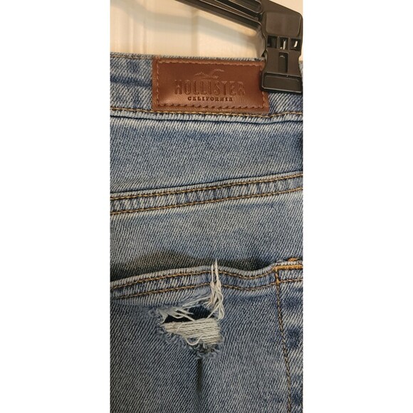Hollister Ripped Blue Jeans Size 1 Short 25W x 25L High Rise - Picture 11 of 12